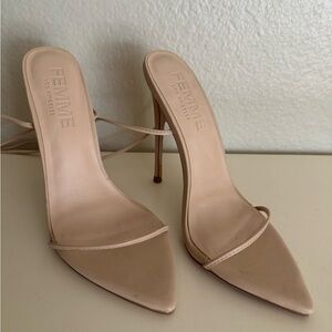 Femme LA beige heeled sandals